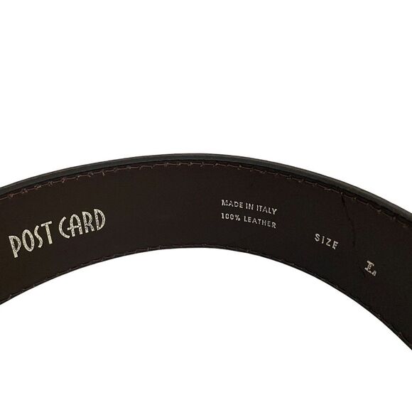 POSTCARD Made In Italy Leather Belt Brown Size Large - Picture 6 of 7